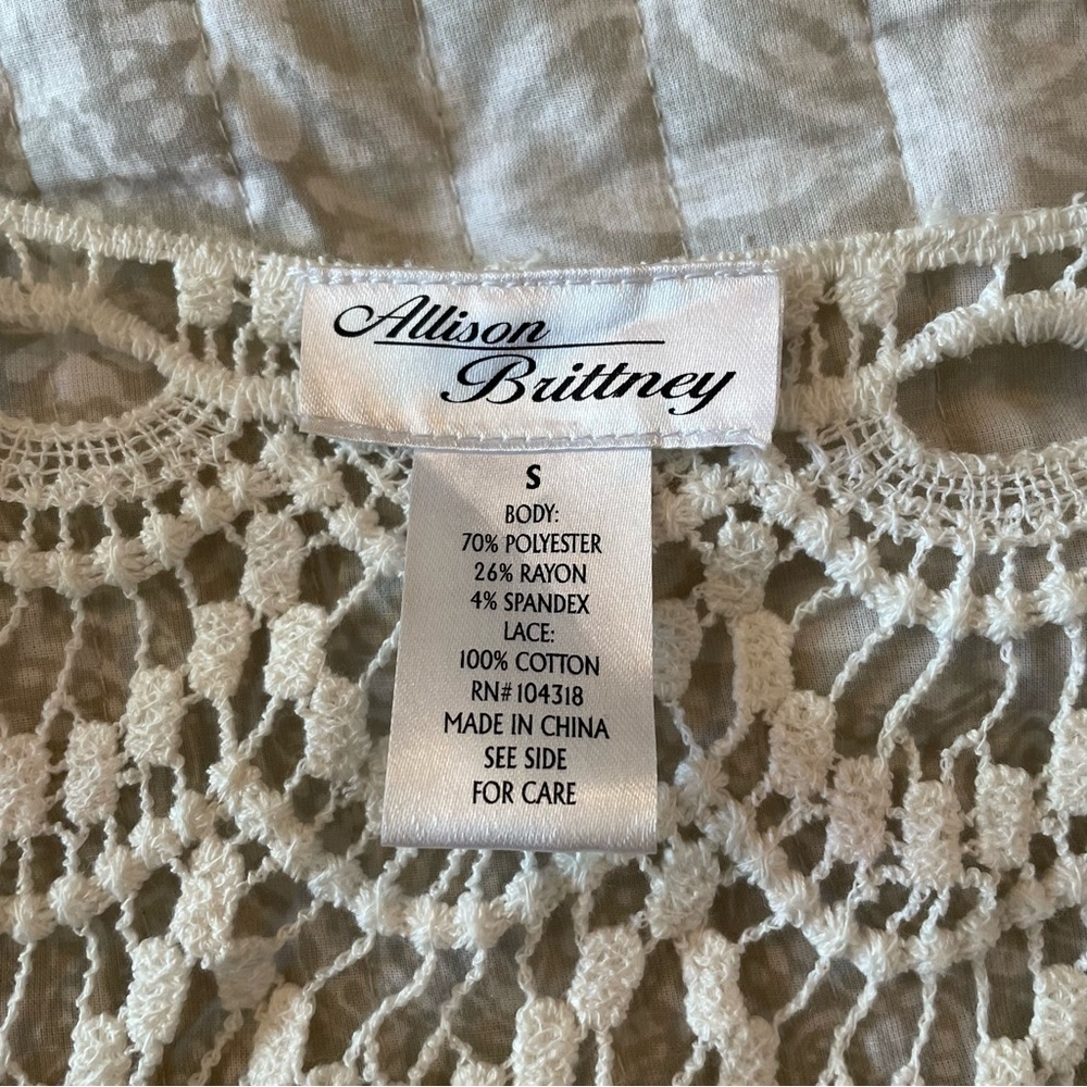 Allison Brittney Black White Lace Crochet Back V-Neck Maxi Dress Small - Picture 6 of 9